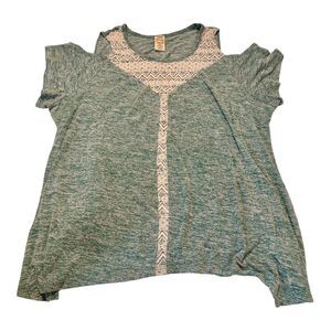Faded-glory Women's‎ Green and Blue Blouse